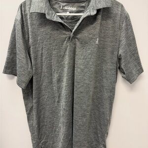 Chubbies Heather Gray performance Polo Shirt